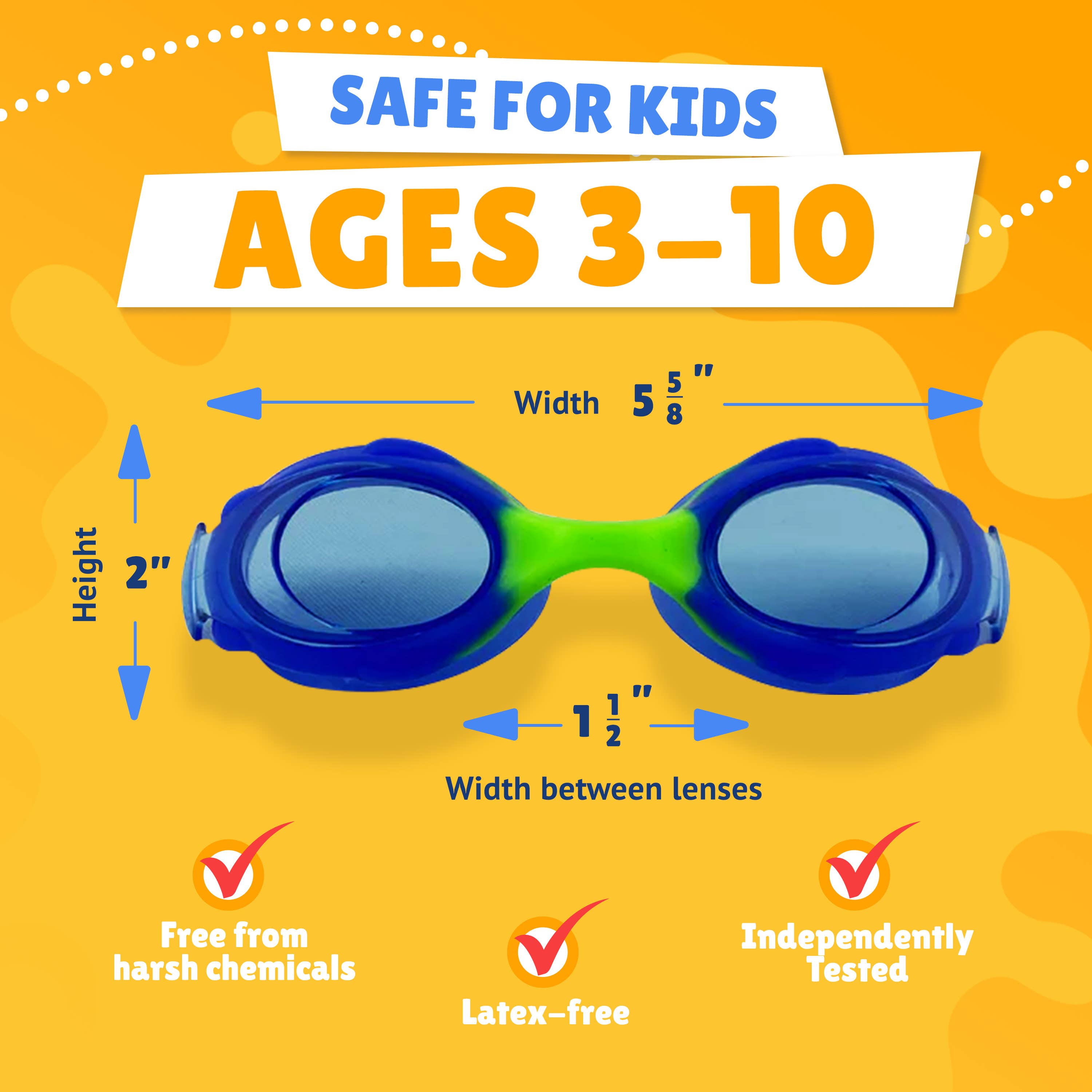 FROGGLEZ Swim Goggles - Vente Lunettes de natation – enfant et bébé - Lunettes de natation Blue Frogz pour enfants7