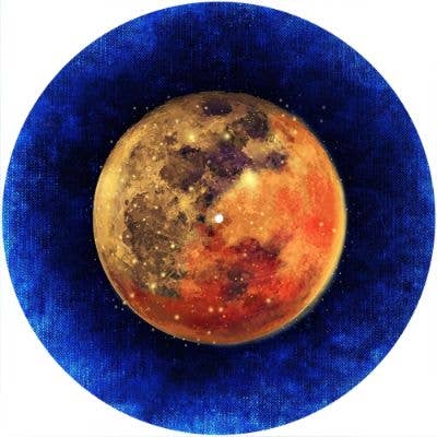Slipmat 12"/ 7" för skivspelare - Space - Moon Effect 1 för wholesale av Phatmatz