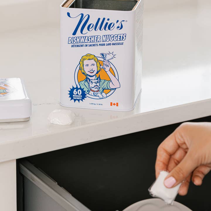 Nellie's Clean - Wholesale Laundry Detergent Powder/Pods - Nellie's Dish Nuggets/Pods 60 ct Tin