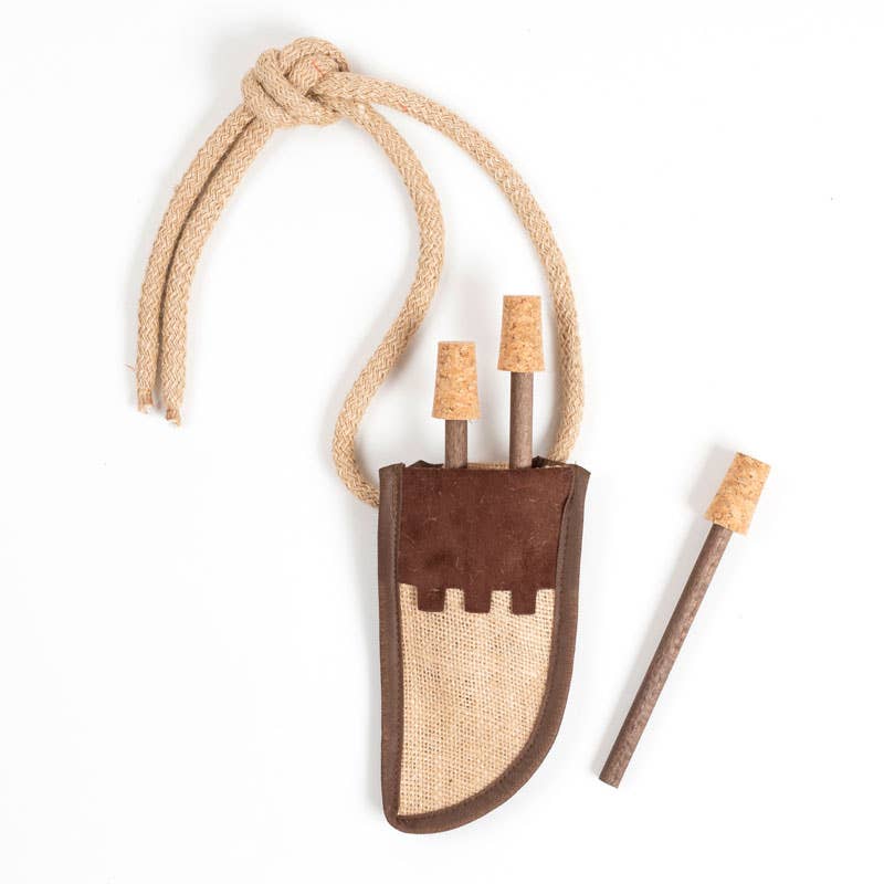 KALID MEDIEVAL - Wholesale Classic Toy - Kids - JUTE QUIVER FOR CROSSBOW ARROWS S - ST0361