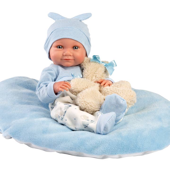 Llorens - Wholesale Doll - Kids - 15.7" Anatomically-Correct Alejandro w/ Cushion & Teddy Bear2