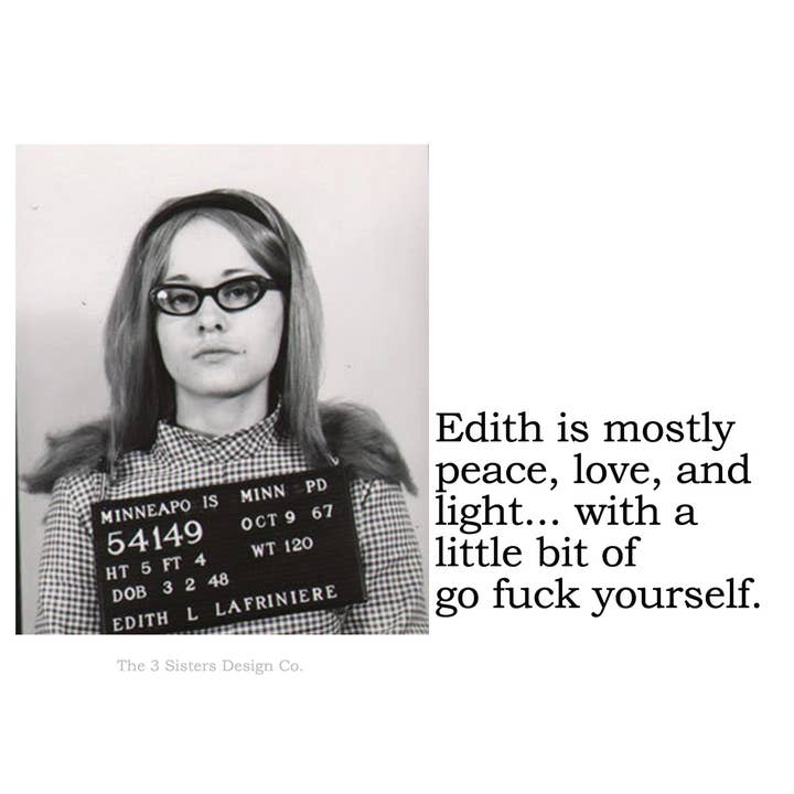 BIG HOUSE Stickers! Edith is mostly peace, love and... for wholesale by The 3 Sisters Design Co.