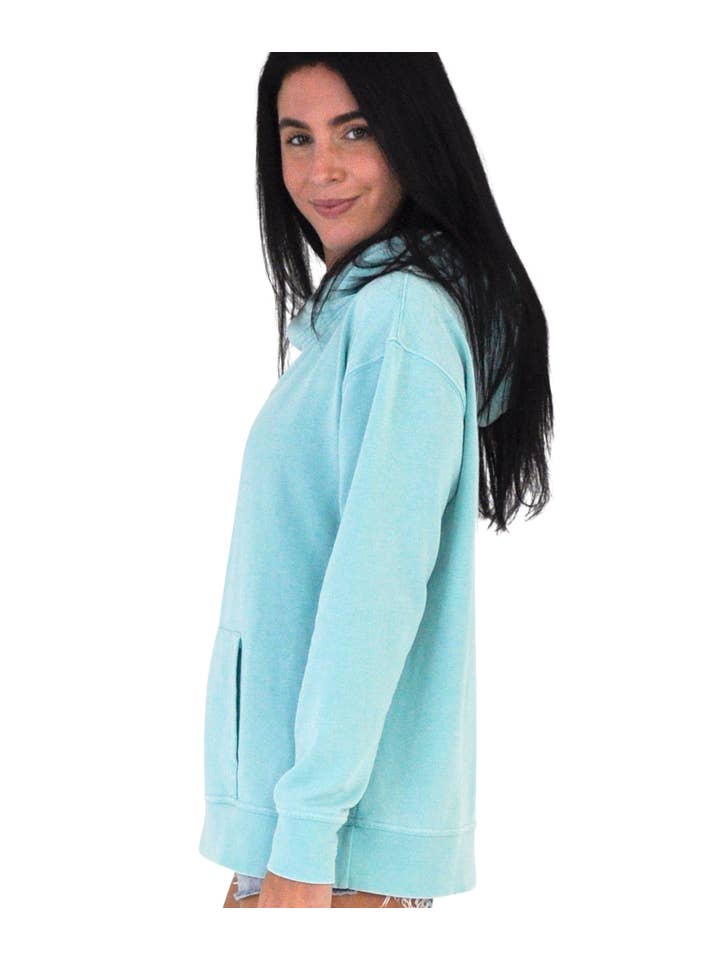 U.S. Apparel - Wholesale Hoodie – Women's - Ladies Crossover Hoodie - Garment Burnout Fleece21