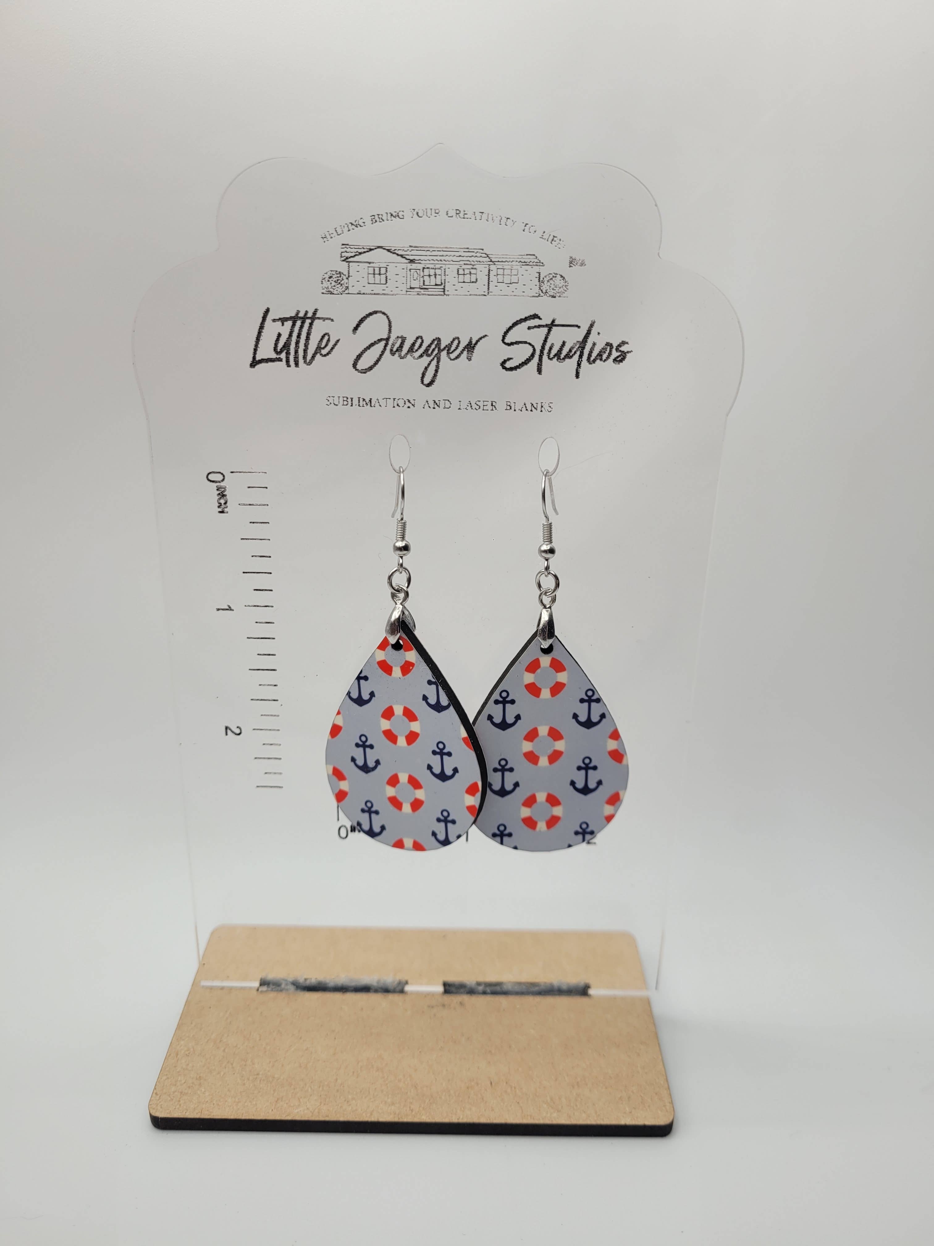 Little Jaeger Studios - Wholesale Dangle Earrings - Nautical Boat Anchor Summer Teardrop Handmade Earrings1