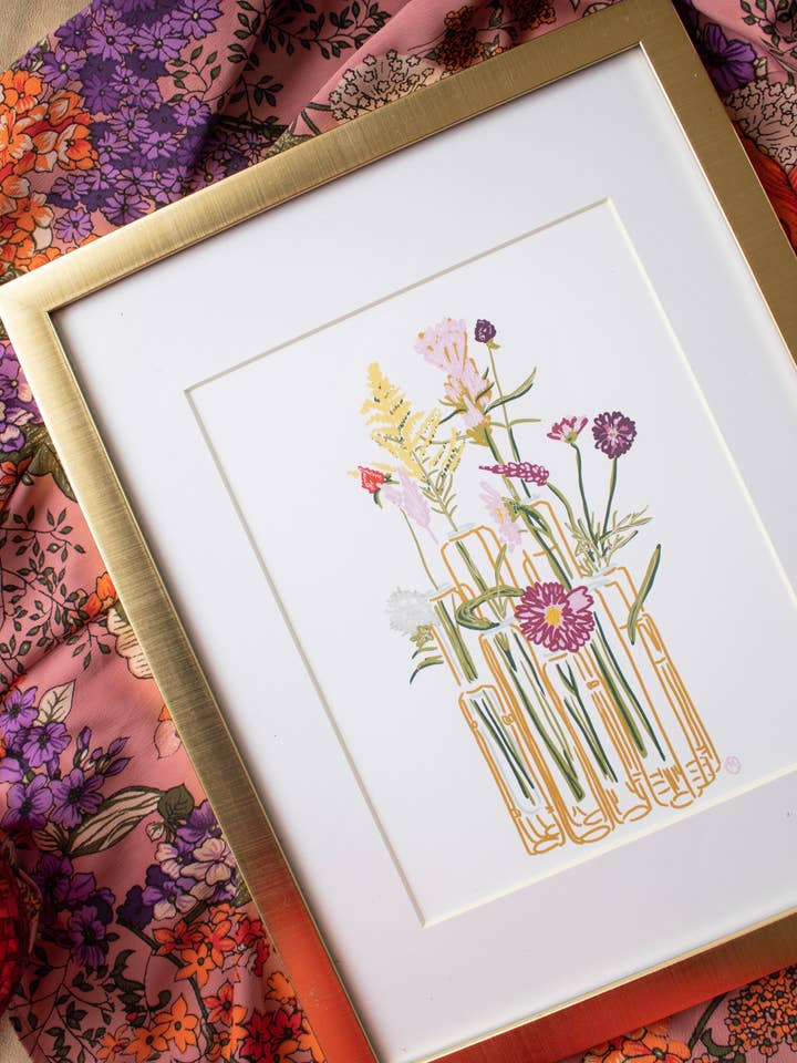 Multi-mini Vase Blomsterprint for engroshandel hos Madison O'Brien Art