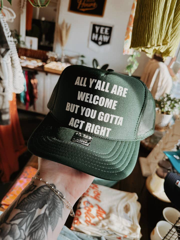 All Yall Are Welcome Trucker Hat for wholesale by Grady Ln Boutique