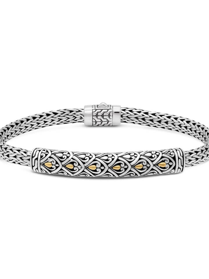 Kettenarmband mit Drachenhaut und goldfarbenem Akzent für den Großhandel von DEVATA