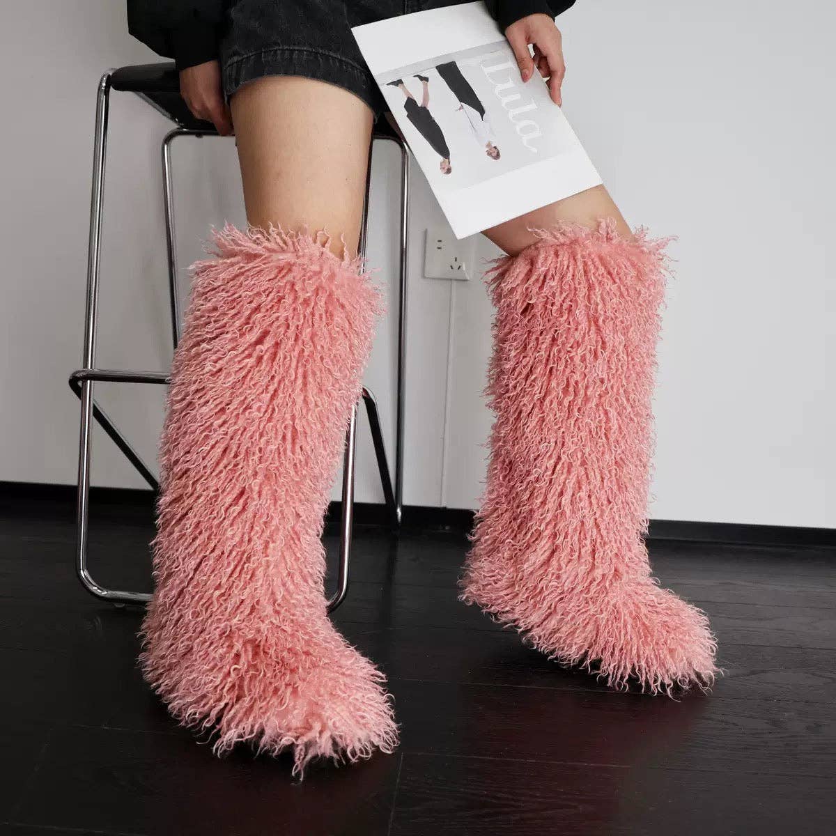 MB Fashion Wholesale - Wholesale Boots - Women's - Every Fashion Knee-High Fluffy Faux Fur Statement Boots 008 RA12