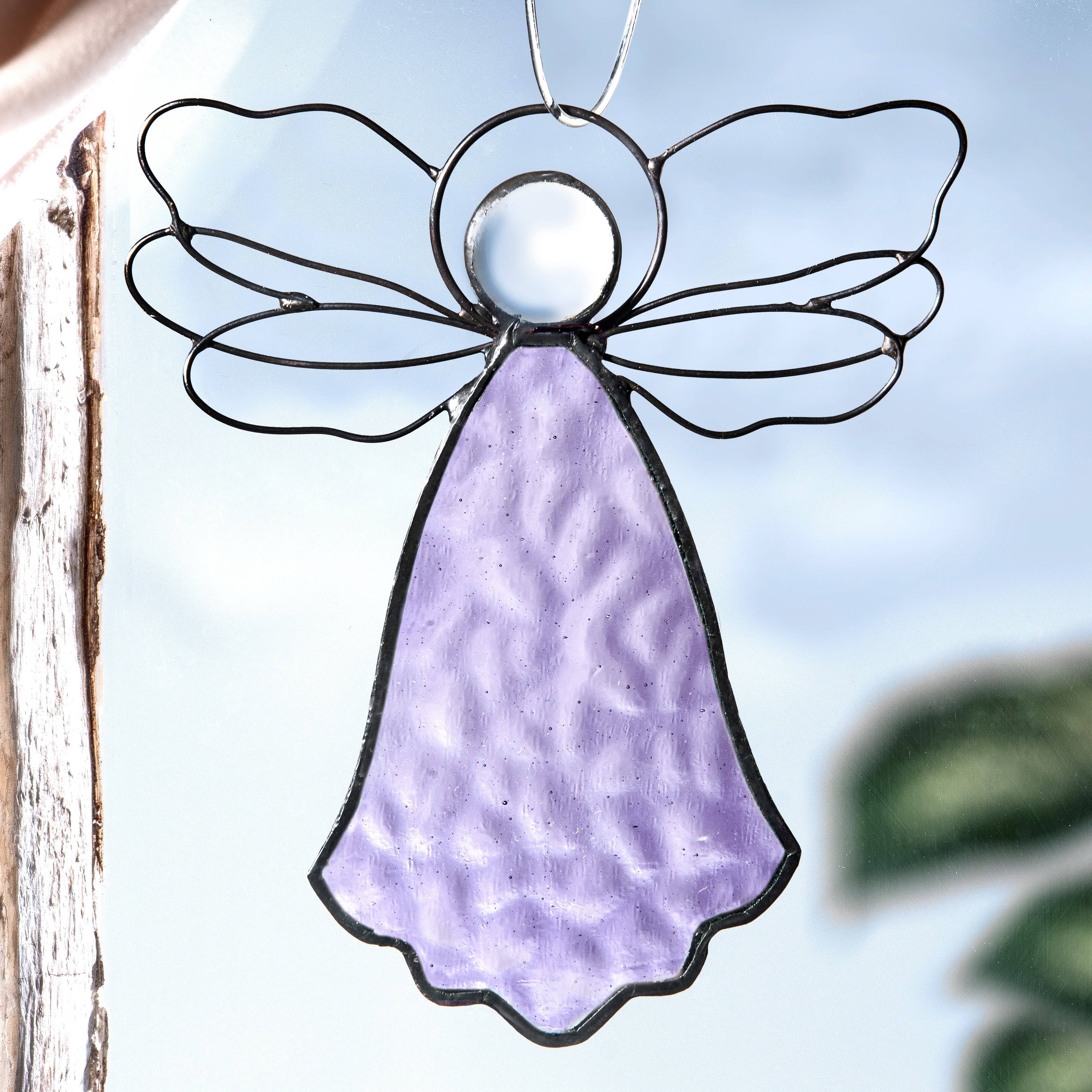 J Devlin Glass Art & Bert Anderson Collection - Wholesale Ornament - Angel Ornament Sun Catcher Stained Glass Christmas Orn 3036