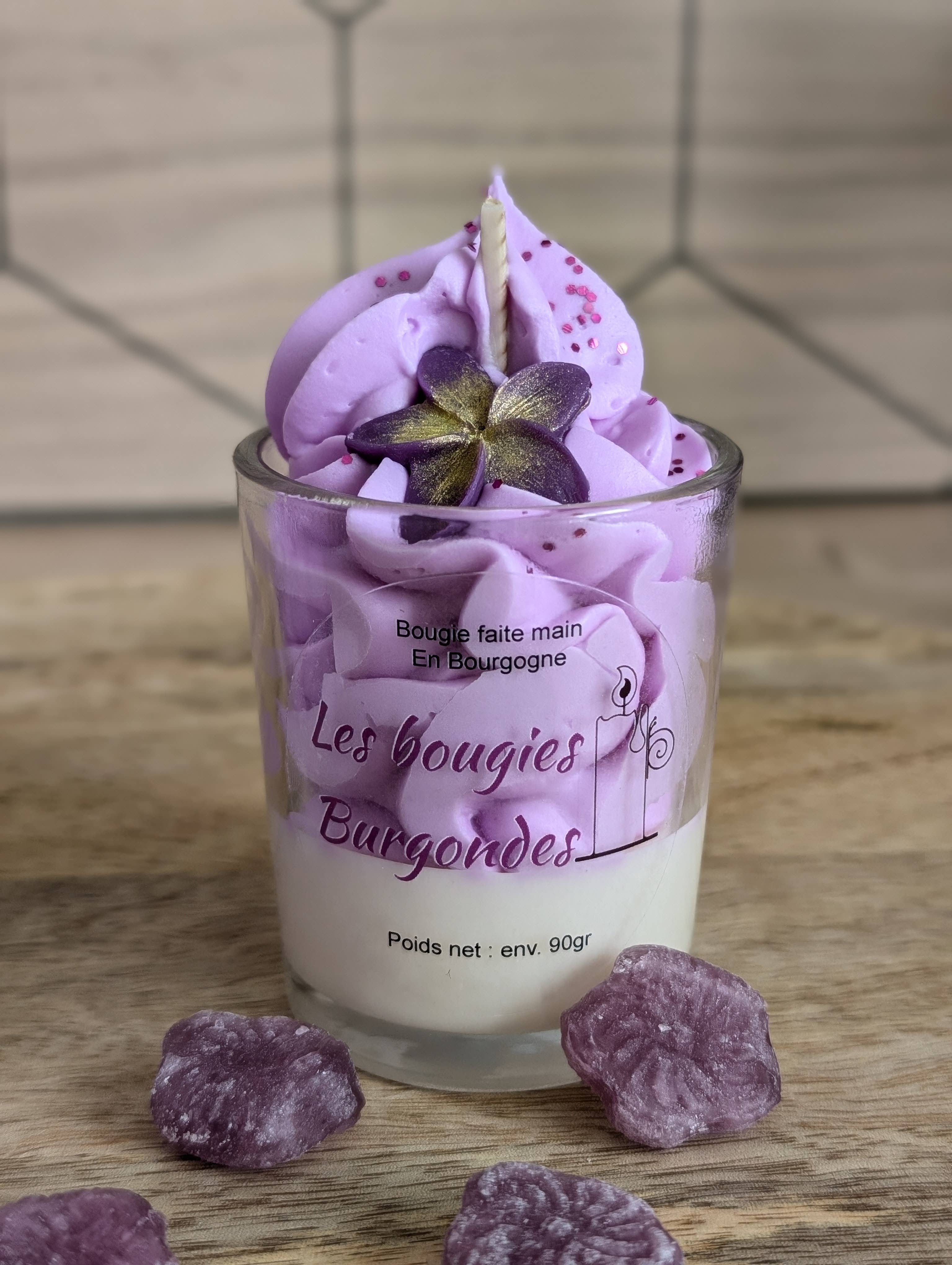 Les bougies Burgondes - Wholesale Novelty Candle - Gourmet candle scented with violet candy0