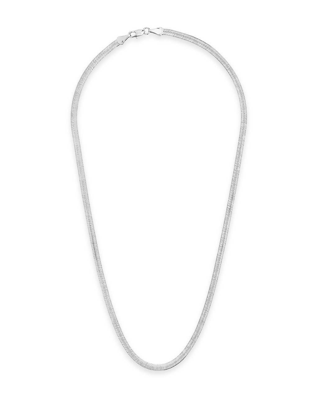 Sterling Forever - Wholesale Link & Chain Necklace - Herringbone Chain Necklace7