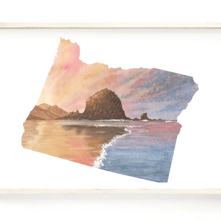 Imprimé État de l'Oregon pour la vente par Emilie Taylor