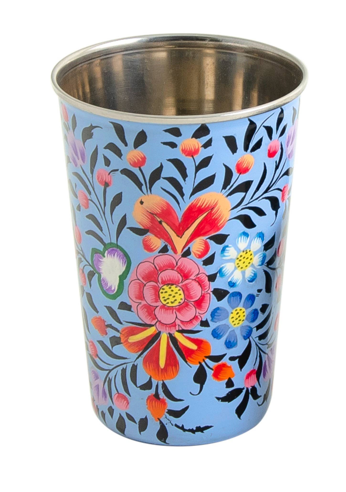 Namaste – wholesale Drinking glass/cup – Ketaki Hand Painted Enamel Small Tumbler1
