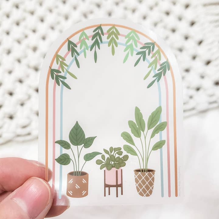 Rainbow Plants Arch Sticker for wholesale by Something Nice for Her