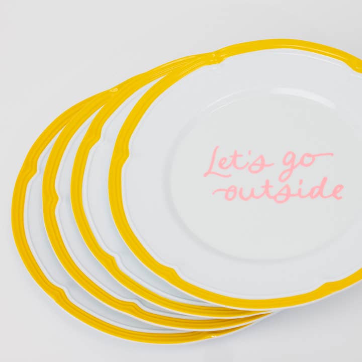 STYLD. - Wholesale Dinnerware Set - Baby, Let's Go Outside Melamine Plate Set | So Yummy