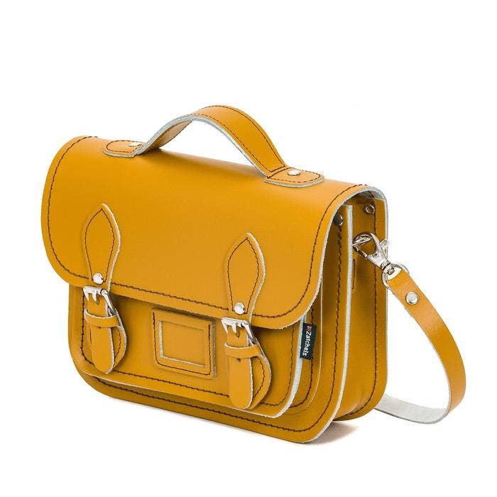Zatchels - Wholesale Satchel - Women's - Leather Midi Satchel - Yellow Ochre1