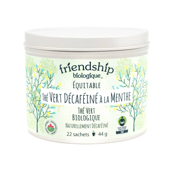 Friendship Organics - Wholesale Tea Bags - Decaf Green Mint Tea, Organic and Fair Trade Certified