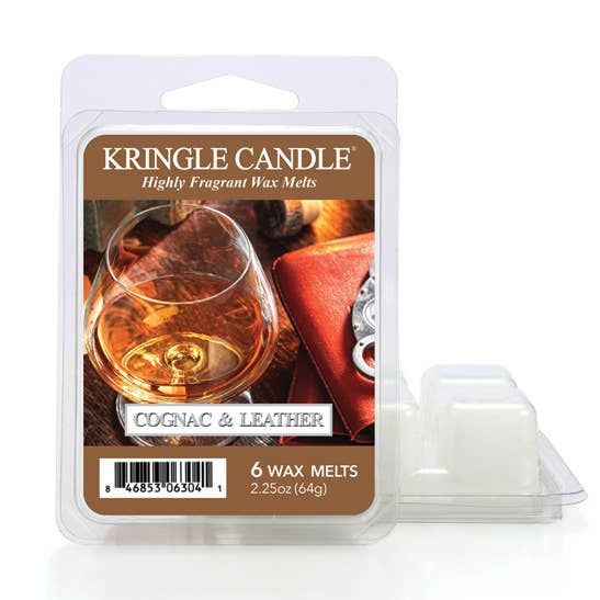 KCC Cognac & Leather Wax Melt for wholesale by Kringle Candle Company