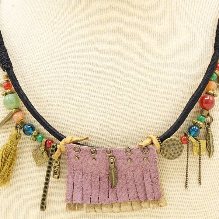 Verna Artisan Works – wholesale Pendant/charm necklace – Boho Chic Tassel Necklace0