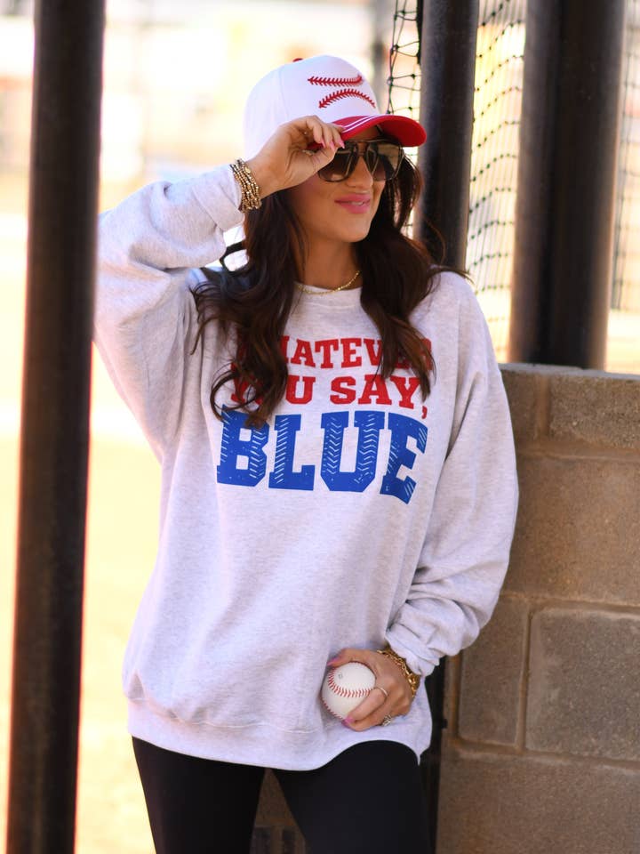 Whatever You Say Blue Tee/Sweatshirt for wholesale by P&PD Wholesale