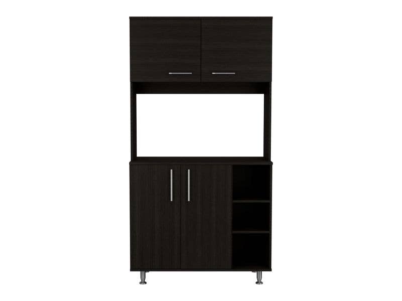 TUHOME FURNITURE - Vente Rangements/organisateurs de cuisine - Buffet de cuisine 95 avec quatre pieds, placard double porte, trois étagères2