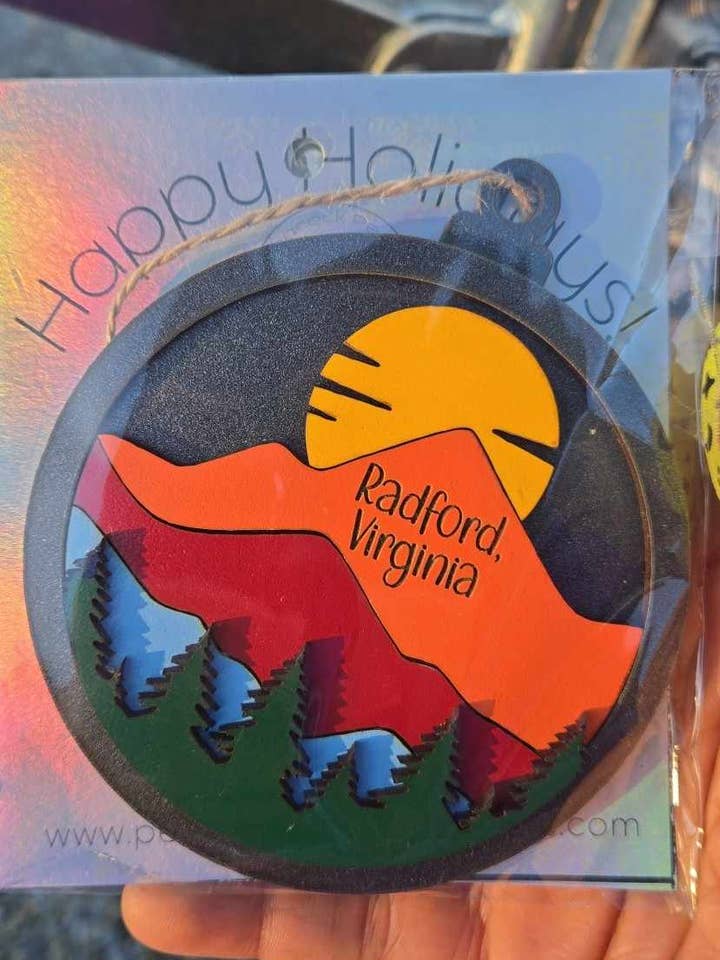 Mountain City Ornament for wholesale by Peacock Perch Creations