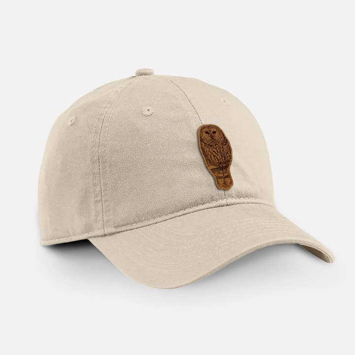 Barred Owl - 100% Cotton Dad Hat for wholesale by Because Tees