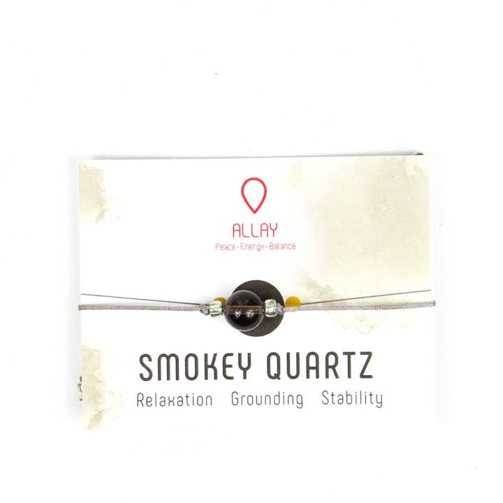 BRACCIALE ONE BEAD L Quarzo fumé per la vendita all'ingrosso da parte di The Allay Store