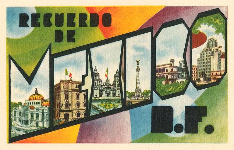 Found Image Press - Wholesale Postcard - Postcard MX-348 Recuerdo de Mexico, DF0