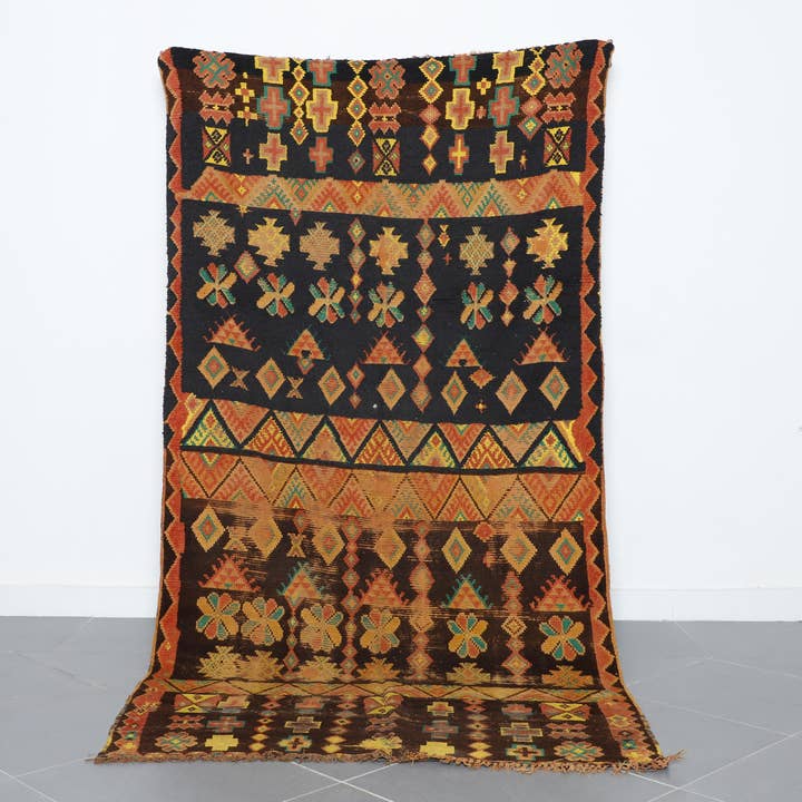 Flatweave Kilim Rug – Earthy Geometric Motifs (132×264 cm) for wholesale by MUSMUSRUGS