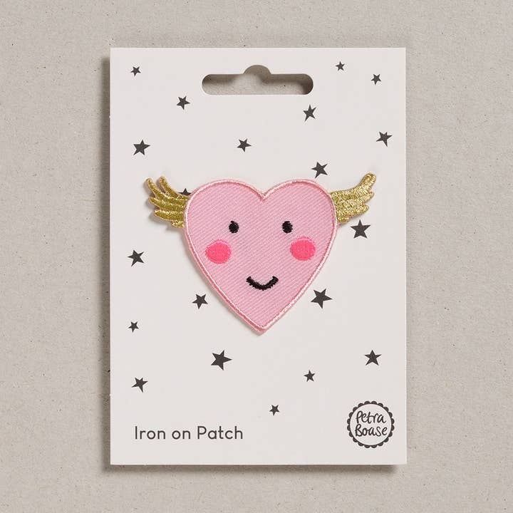 Iron on Patch - Pack of 6 - Flying Heart for wholesale by Petra Boase Ltd (US Duties Paid)