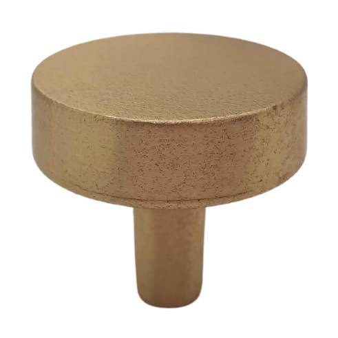 Battle Creek Hardware - Wholesale Knob/Pull - Paris Flat Top Knob - Satin Brass0