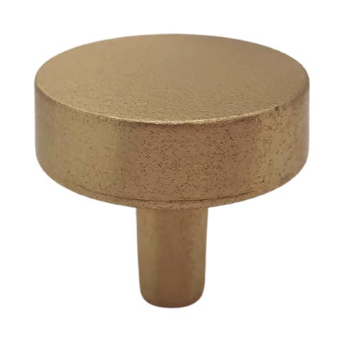 Battle Creek Hardware - Wholesale Knob/Pull - Paris Flat Top Knob - Satin Brass0