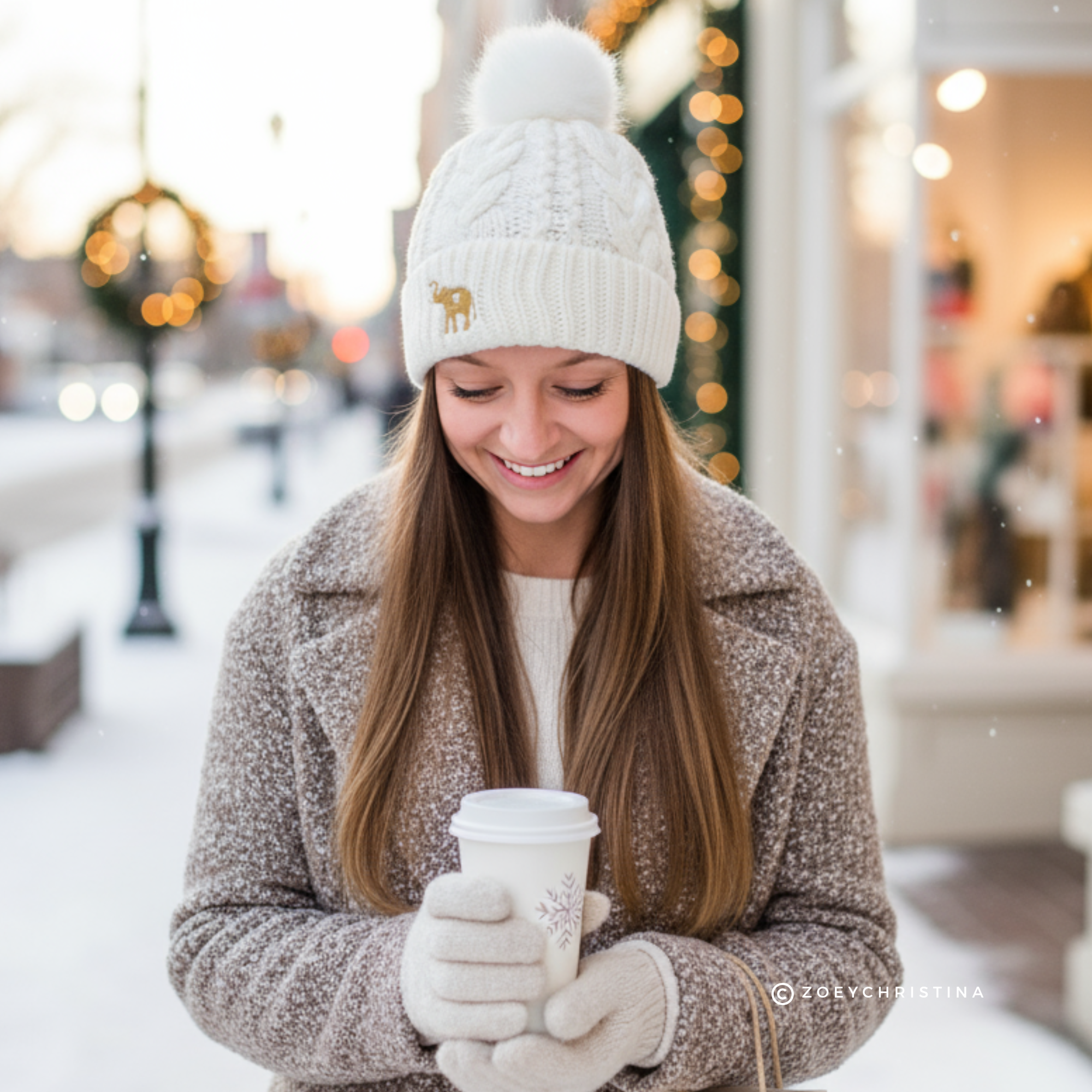 Zoey Christina - Wholesale Beanie - Women's - Elephant Embroidered Winter Hat1