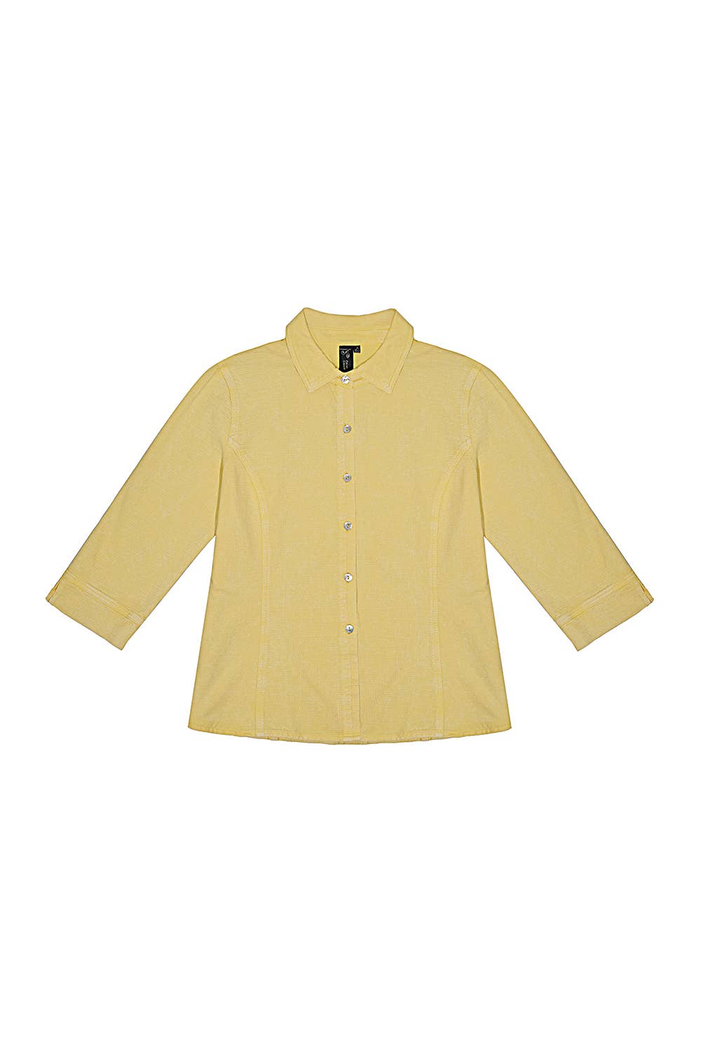 Focus Fashion – wholesale Buttoned-down shirt – Women's – Women's 3/4 Sleeve Stretch Button Down Shirt - JT1017