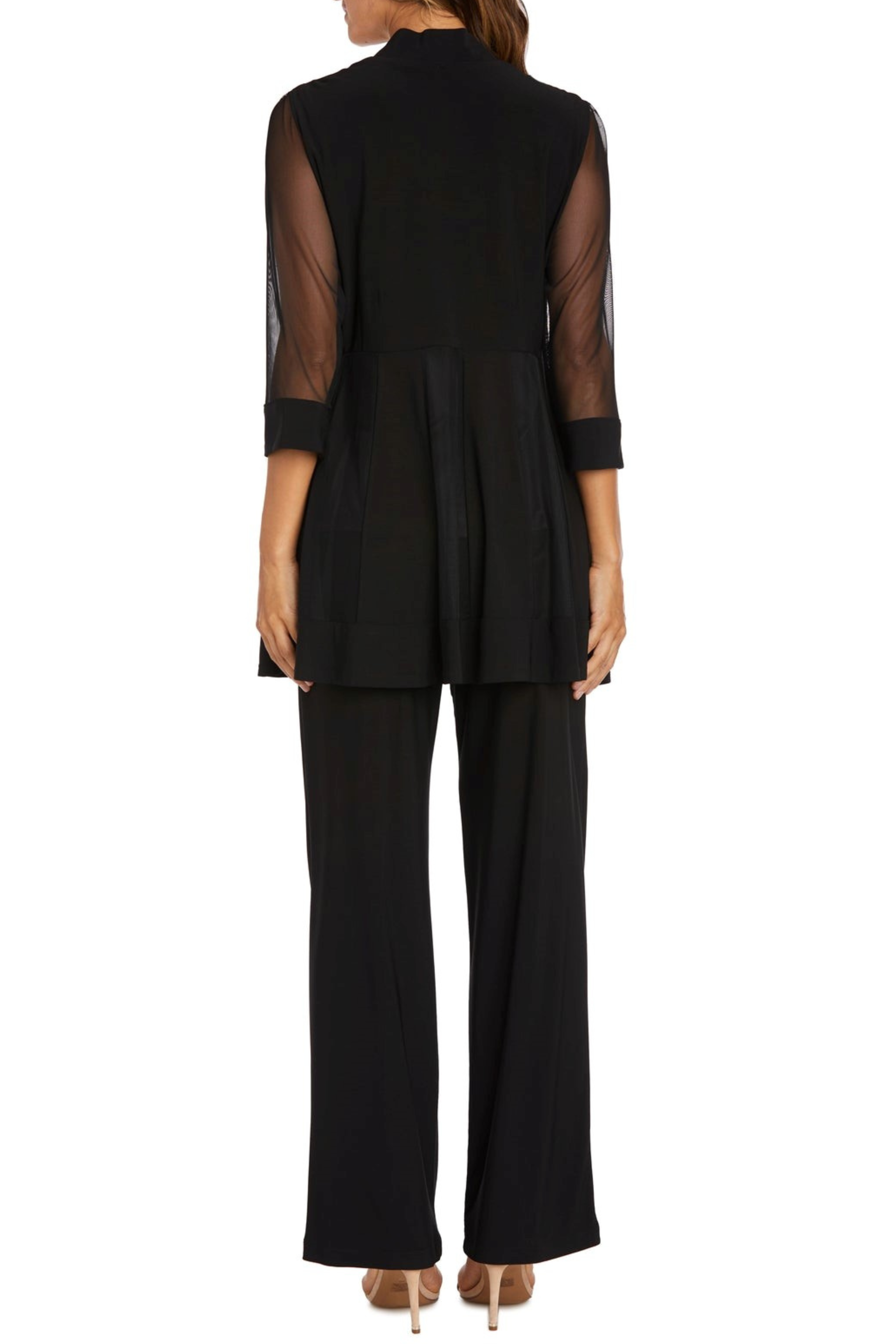 BLACK RM Richards Embellished Neck 2-Piece Pants Suit for wholesale on Faire1