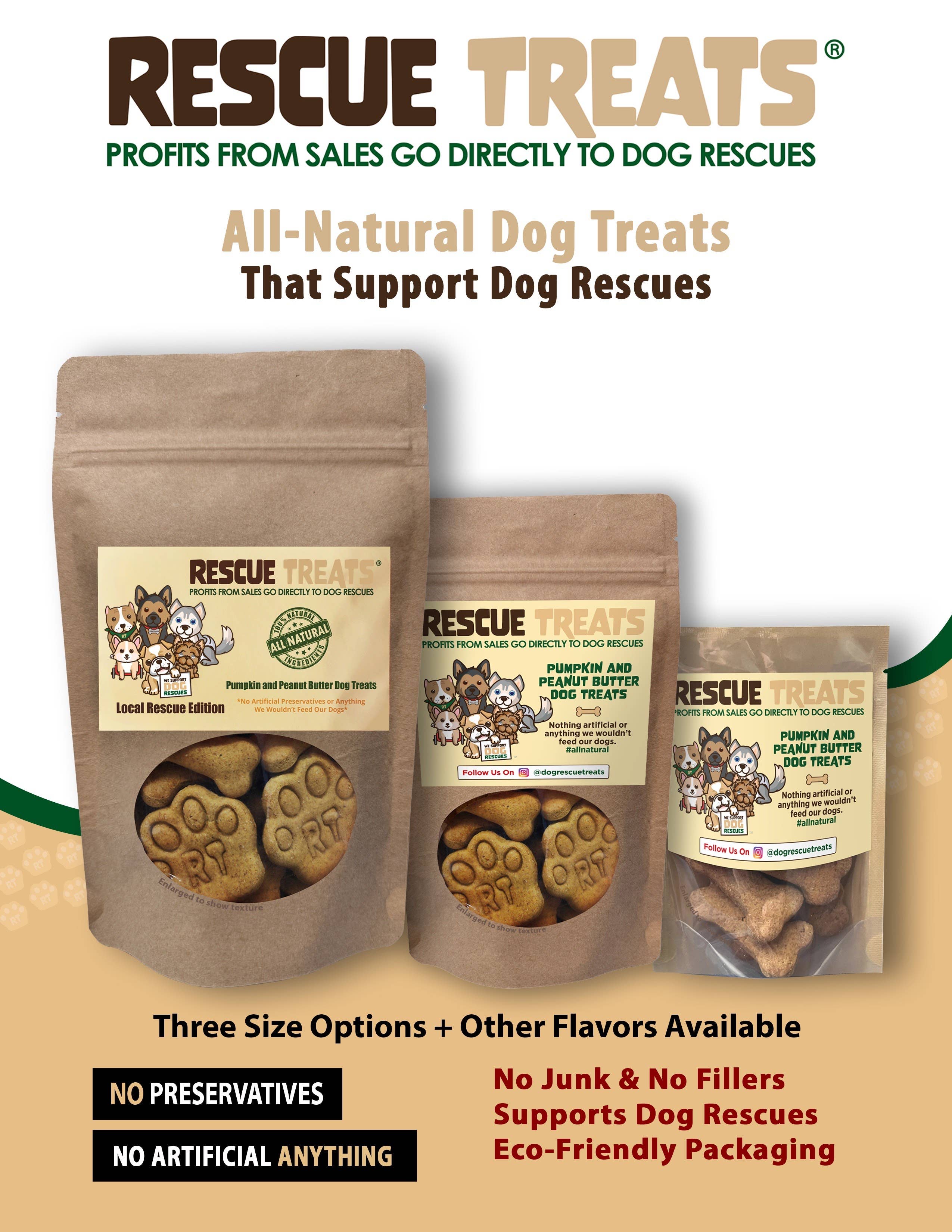 Rescue Treats - Wholesale Pet Treats - Dog - Rescue Treats Pumpkin & Peanut Butter Dog Treats Mini-Bag3