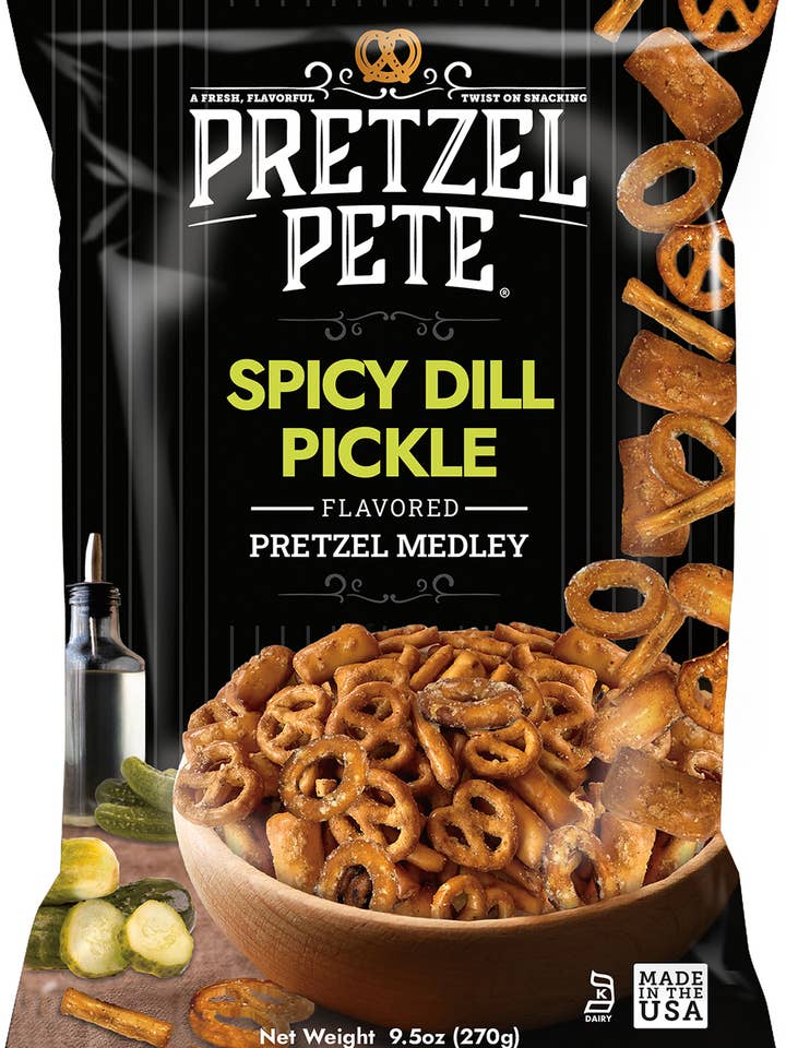 Spicy Dill Pretzel Medley 9.5oz for wholesale by Pretzel Pete