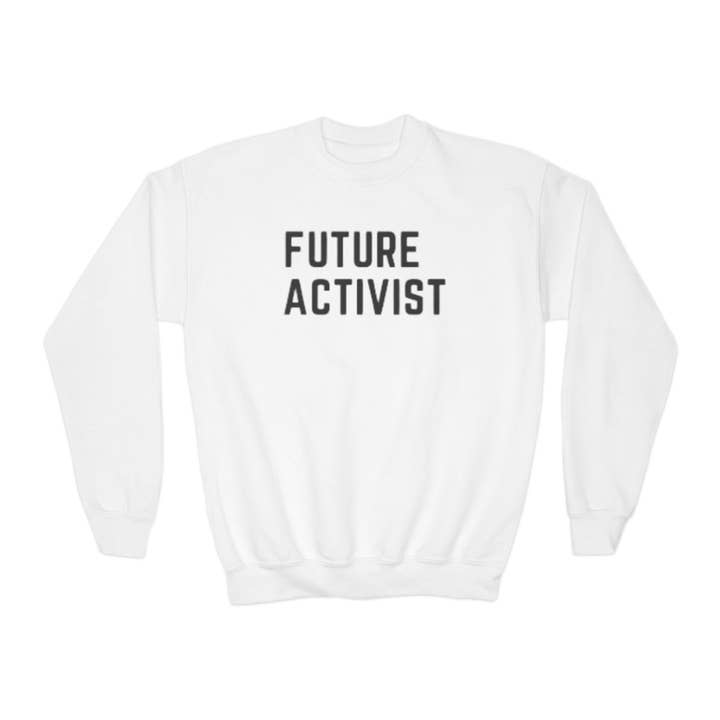 Future Activist Sweatshirt met ronde hals voor jongeren voor wholesale door Get Primped