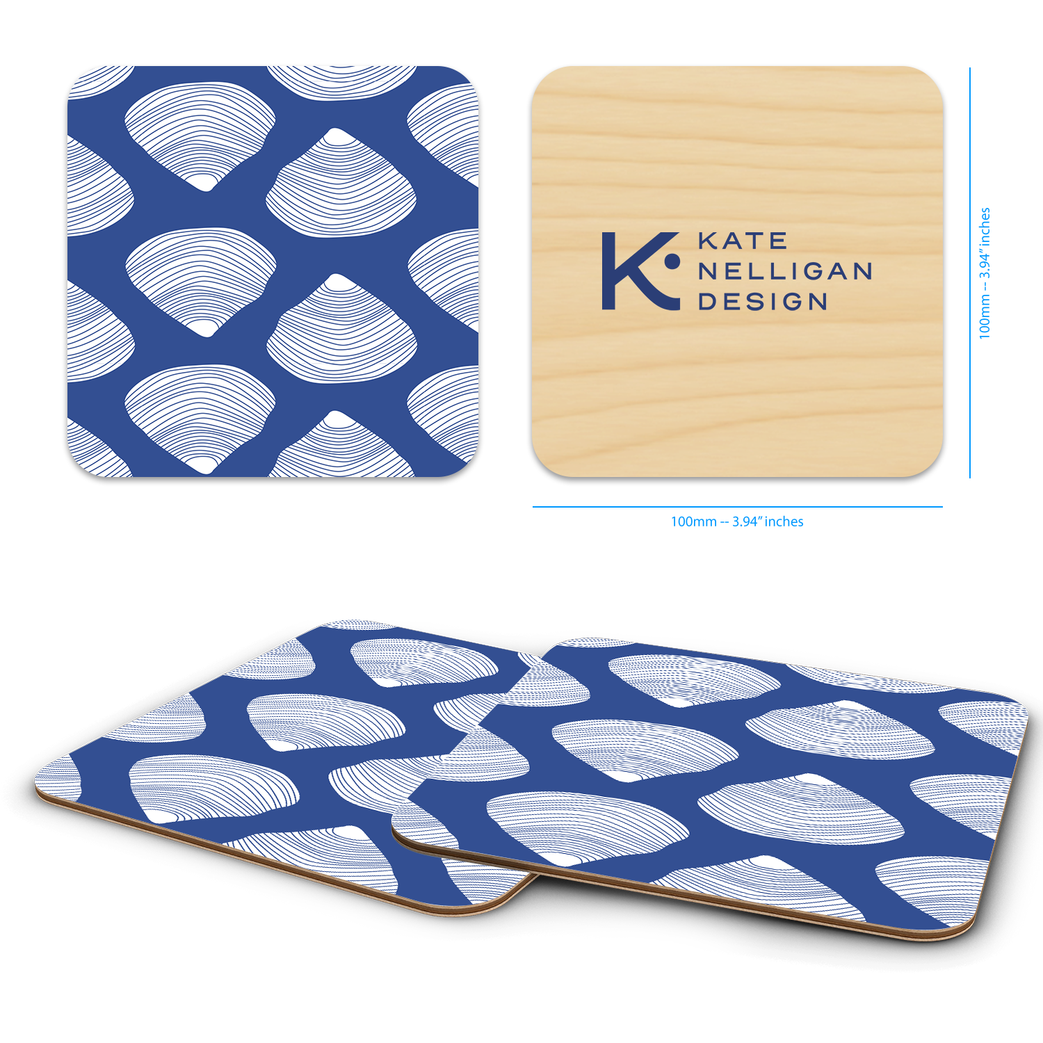 Trays4Us - Wholesale Coasters - Coastal 4"x4" Coaster Sets  By Kate Nelligan20