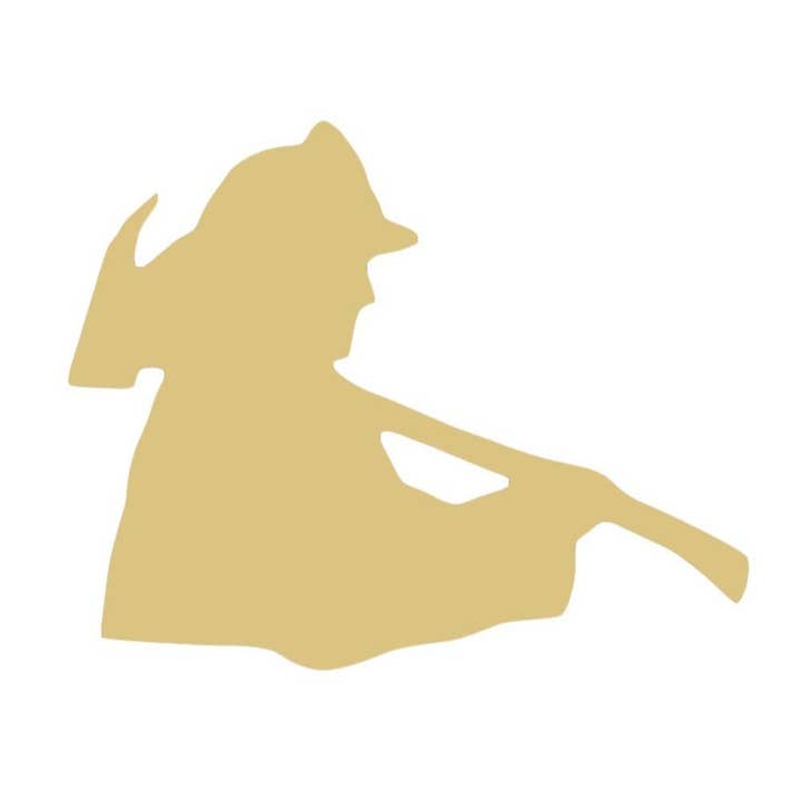 Firefighter Unfinished Wood Cutout Style 1 for wholesale by Diverse Woodworking