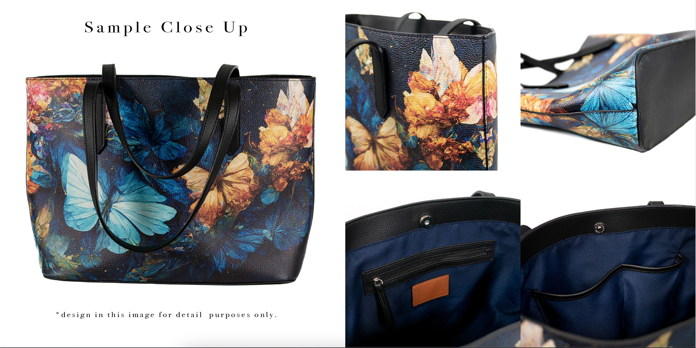 RiverWood Forest - Wholesale Tote Bag - Women's - Lavender Wolf Cotagecore Vegan Leather Tote Bag Purse3