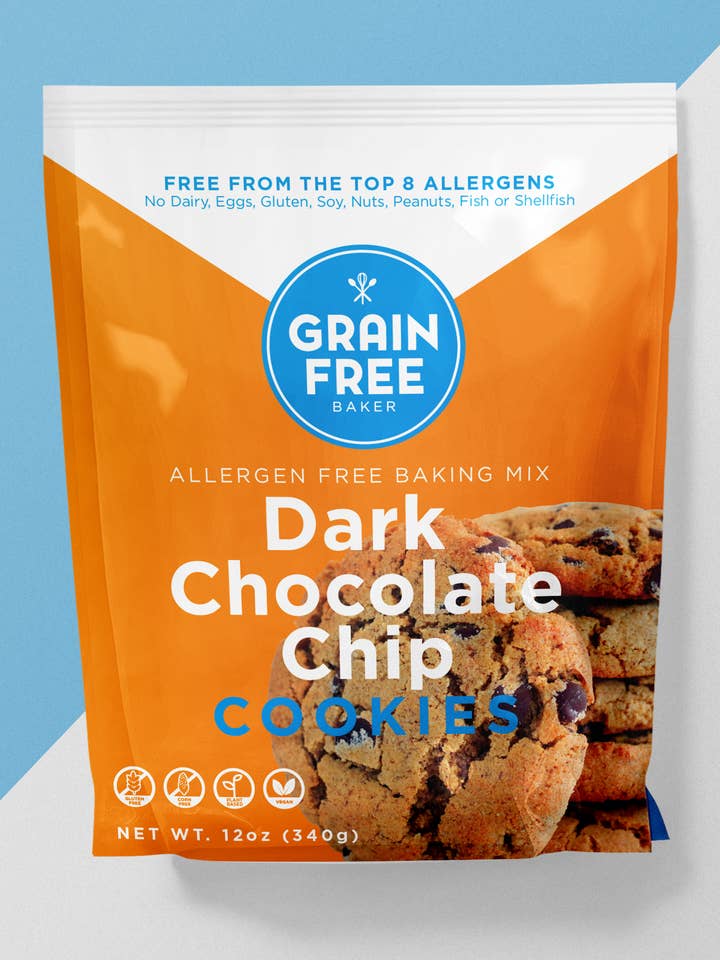 Dark Chocolate Chip Cookie Mix for wholesale by The Grain Free Baker