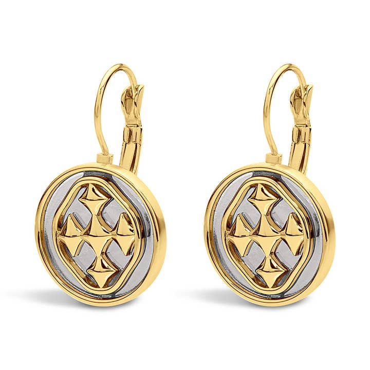 Linked Medallion Small Coin Earring for wholesale by Gracewear Collection