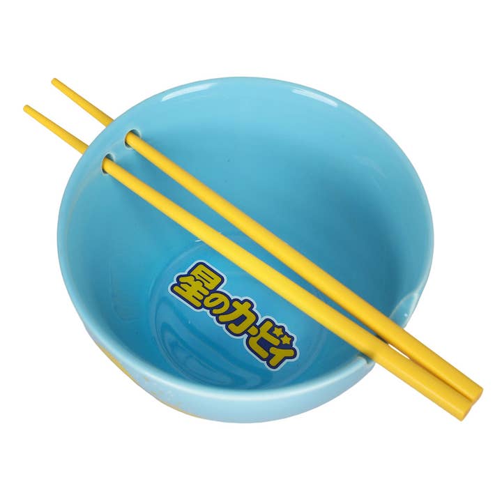 Bioworld Merchandising - Wholesale Bowl - Kirby Blue Ramen Bowl with Logo and Chopsticks4