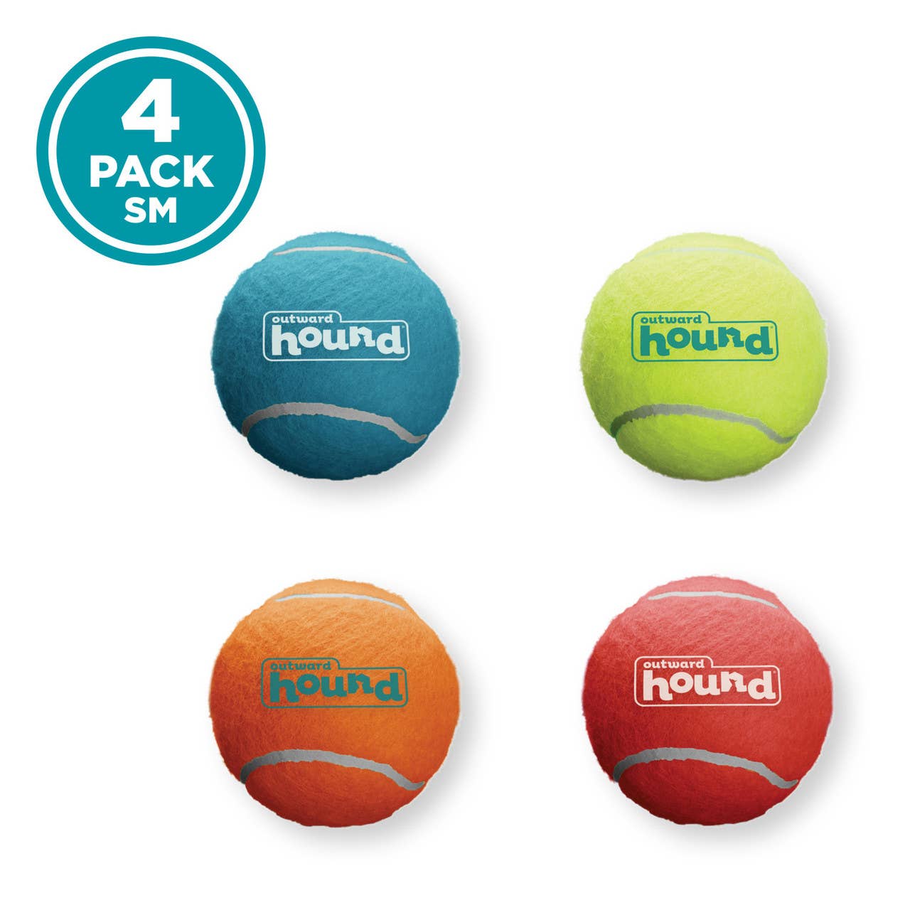 Pet Palette Distribution - Wholesale Pet Squeaky Toy - Dog - Outward Hound Squeaker Ballz Multicolor Small 4pk4