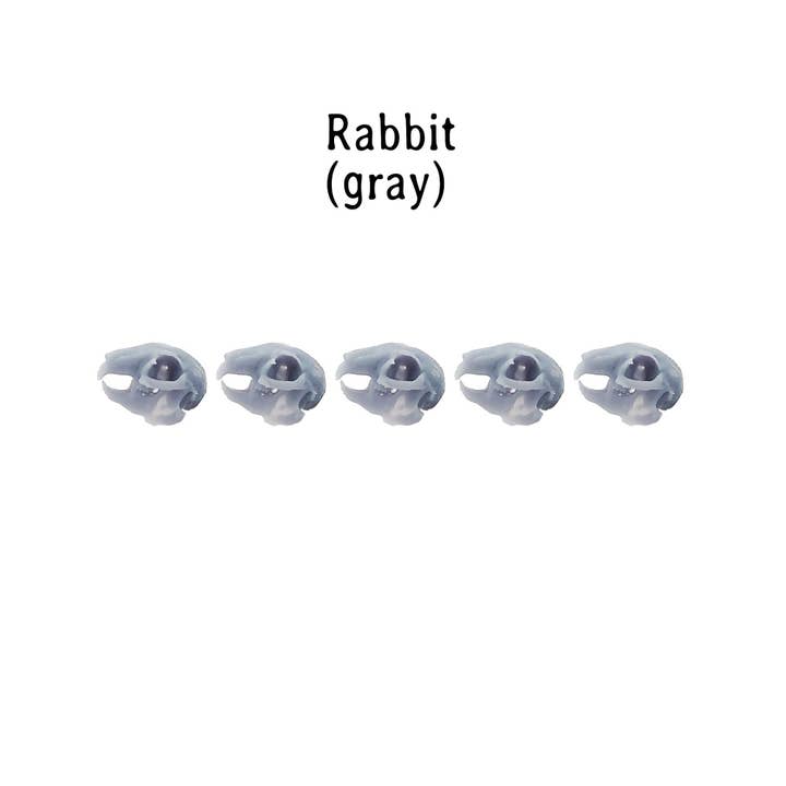 The Scale Grail – Großhandel Dekofigur – Replik des Kaninchenschädels — Häschenschädel im Maßstab 1:6, 3D-gedruckt, handbemalt, künstlicher kleiner Totenkopf, Puppenhaus, Dioramen, Kunstzubehör (5 Totenköpfe)3