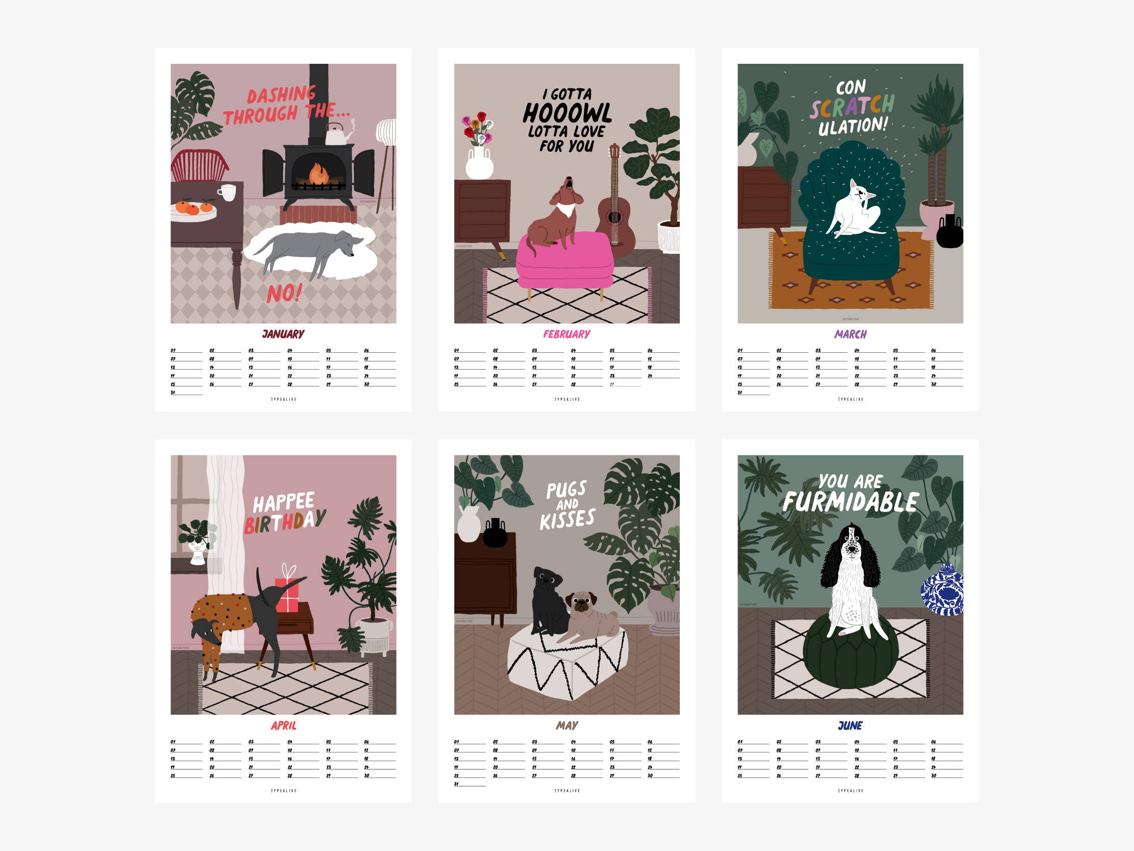 typealive – Engroshandel Kalender – Vægtkalendar/Petisfaction «Dogs»4