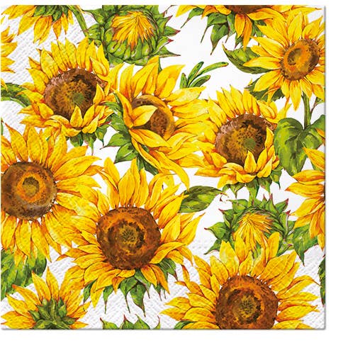 Dancing Sonnenblumen Lunch-Servietten — Blumenpapierservietten für den Großhandel von European Excellency