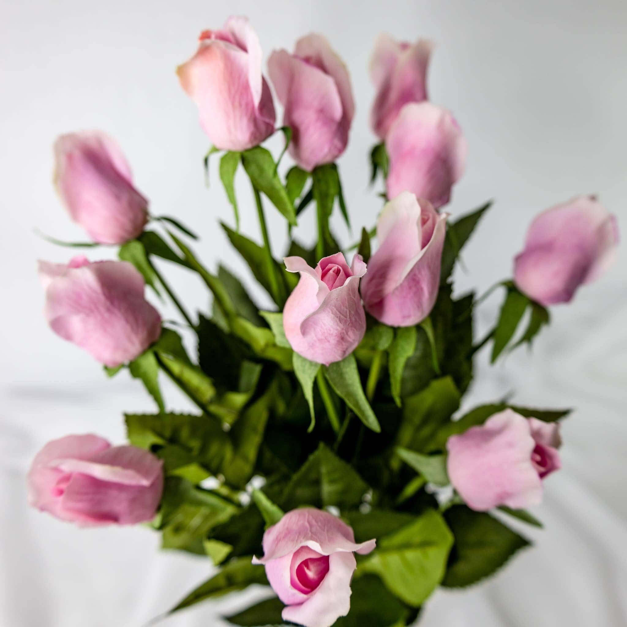 Realistic Artificial Flowers - Wholesale Artificial flowers - Dusky Pink Real Touch Rose Bud - Realistic Artificial Flowers2
